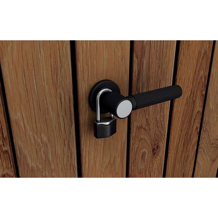 Keter 4.5′ x 2′ Walnut Signature Heavy Duty Vertical Plastic Garden Shed with Shelves – Walnut - Image 6