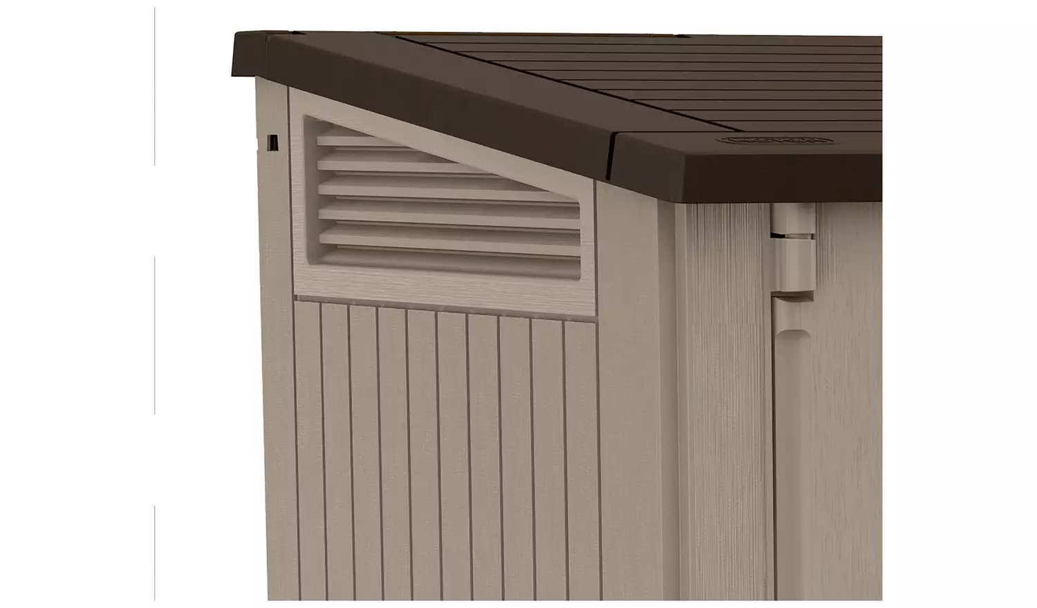 Keter Store It Out Midi Beige & brown Wood effect Plastic Garden storage box 880L - Image 5