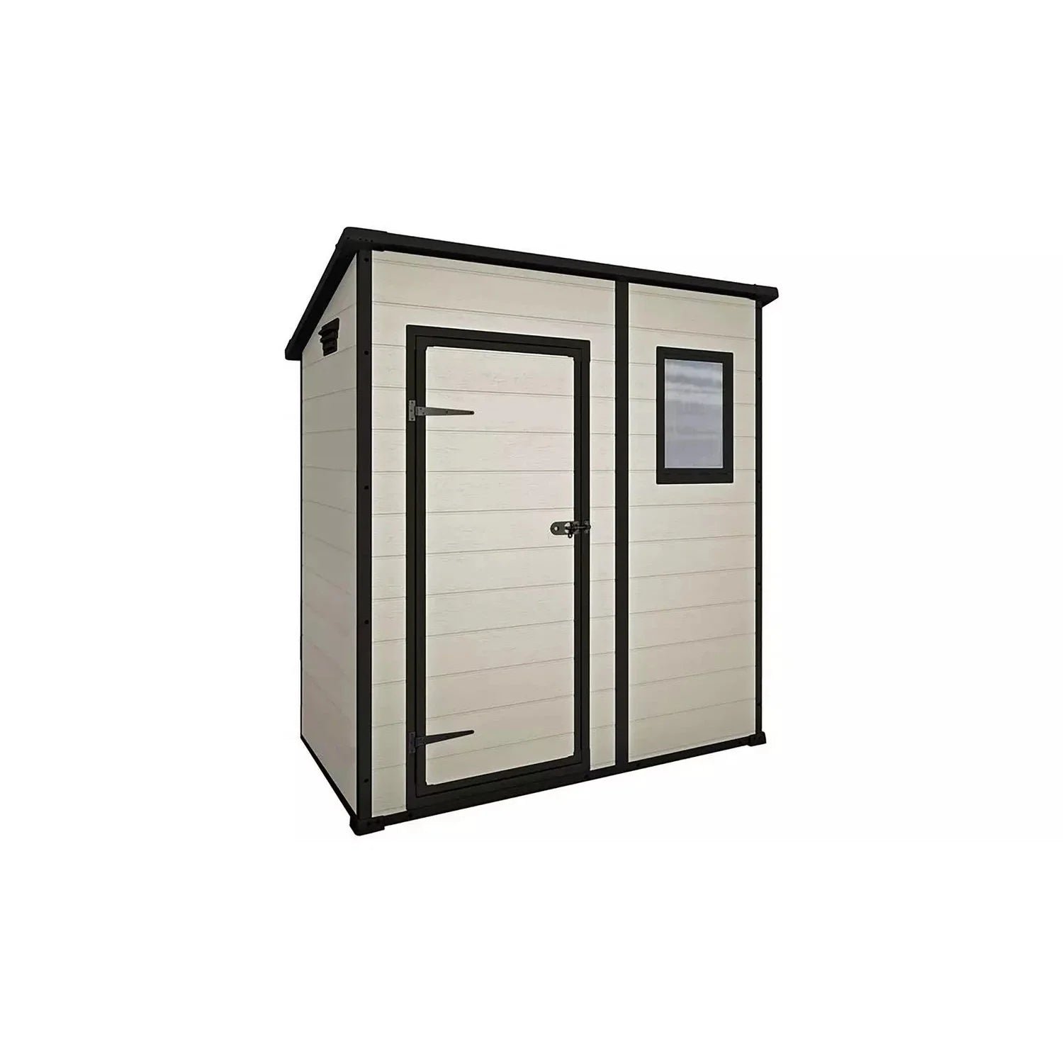 Keter 6′ x 4′ Manor Plastic Pent Garden Storage Shed – Beige
