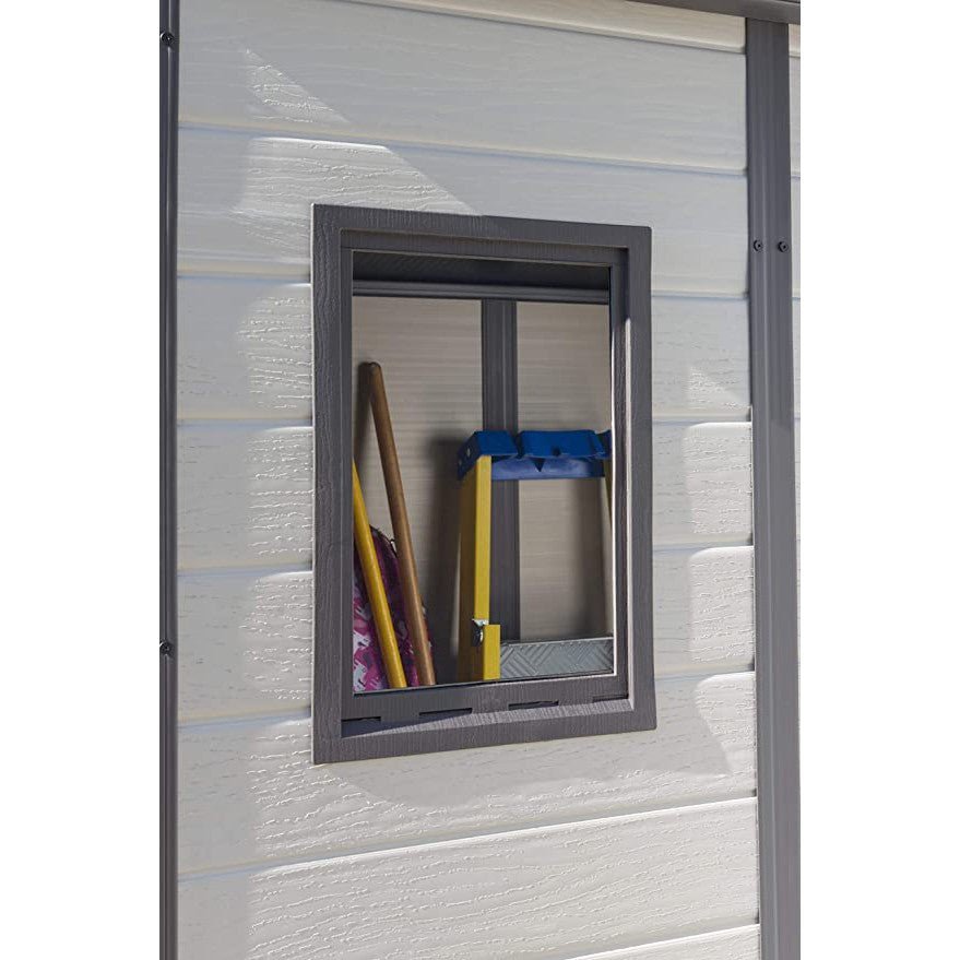 Keter 6′ x 4′ Manor Plastic Pent Garden Storage Shed – Beige - Image 5