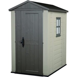 Keter 4’x6′ Factor Heavy Duty Plastic Garden Shed – Beige