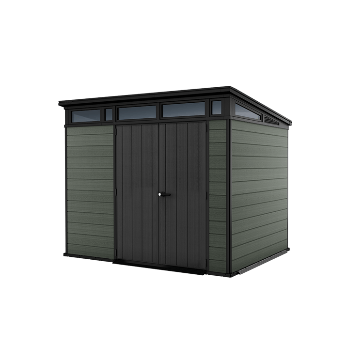 Keter 9’x 7′ Cortina Heavy Duty Plastic Pent Shed – Dark Green