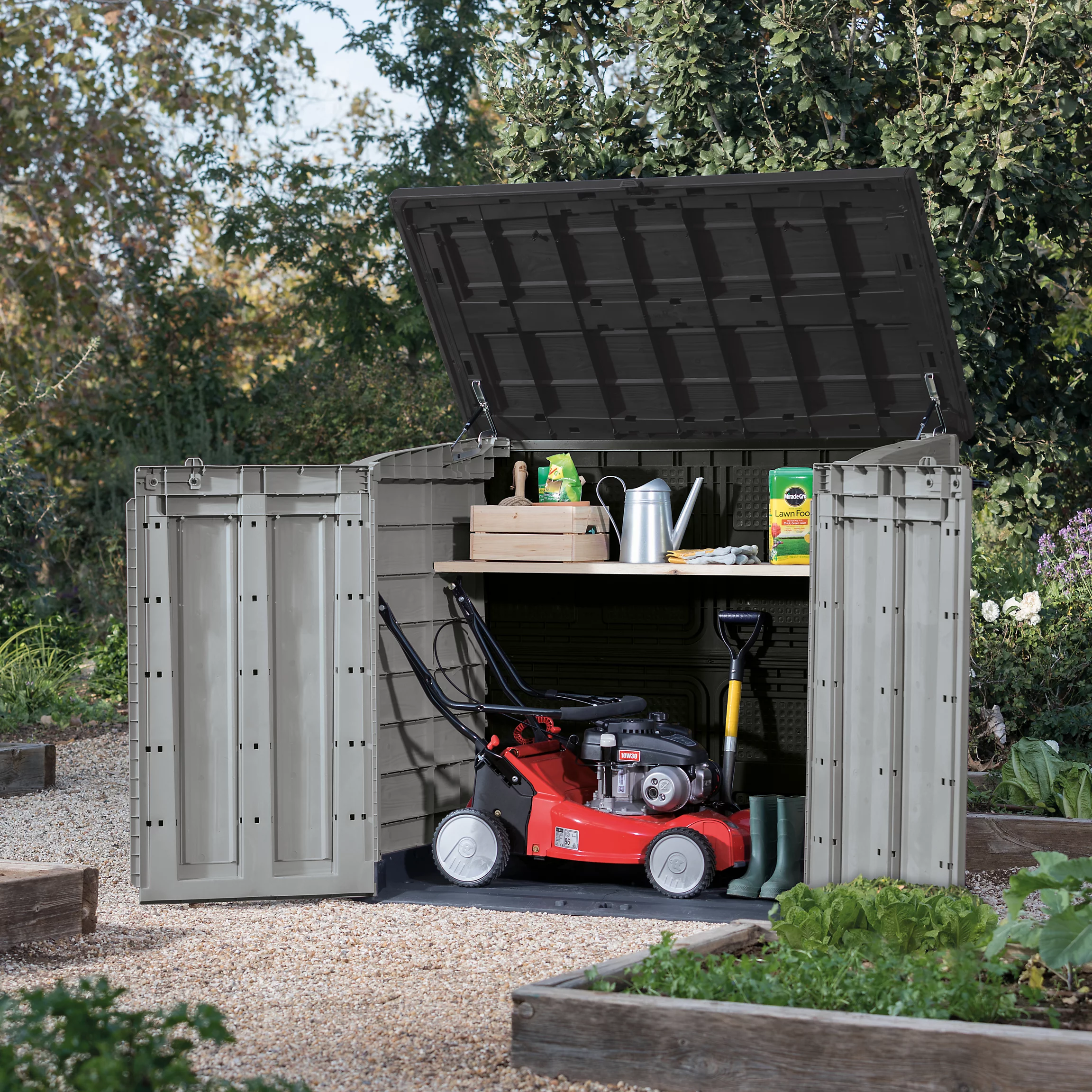 Keter Store It Out Max Grey 1200L Pent Garden storage 1250mm 1455mm - Image 3